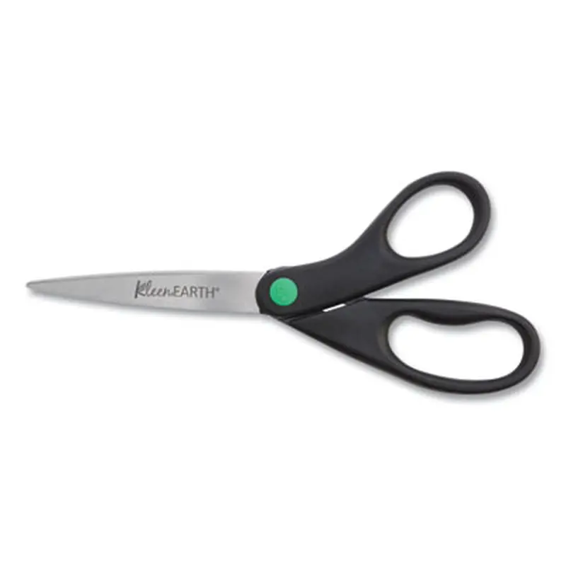 KleenEarth Scissors, 8" Long, 3.25" Cut Length, Straight Black Handle - Scissors | Westcott