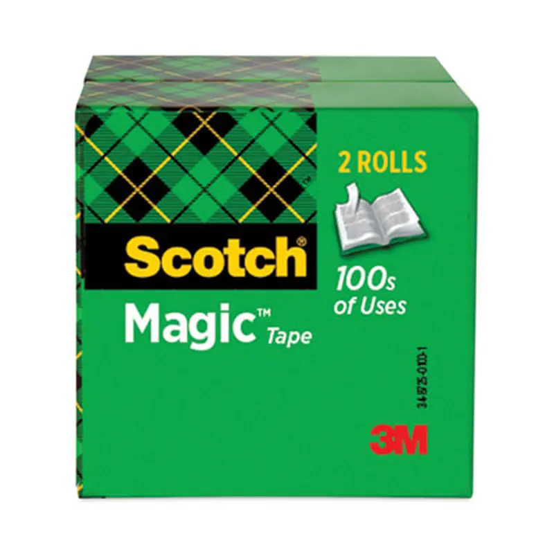 Magic Tape Refill, 3" Core, 0.75" x 72 yds, Clear, 2/Pack - Tape | Scotch
