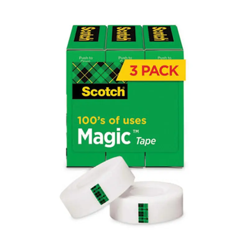 Magic Tape Refill, 3" Core, 1" x 72 yds, Clear, 3/Pack - Tape | Scotch