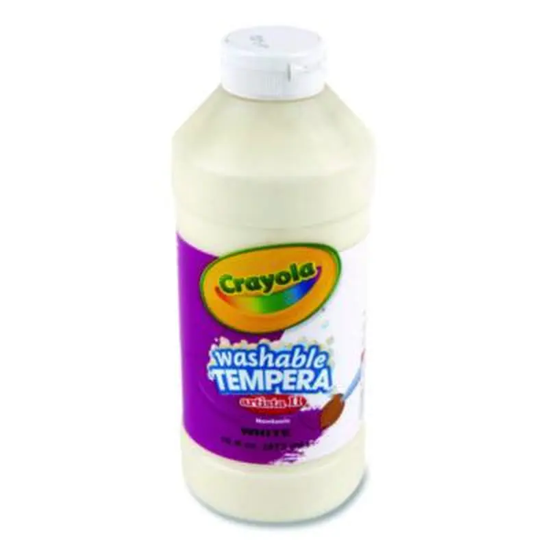 Artista II Washable Tempera Paint, White, 16 oz Bottle - Paint | Crayola