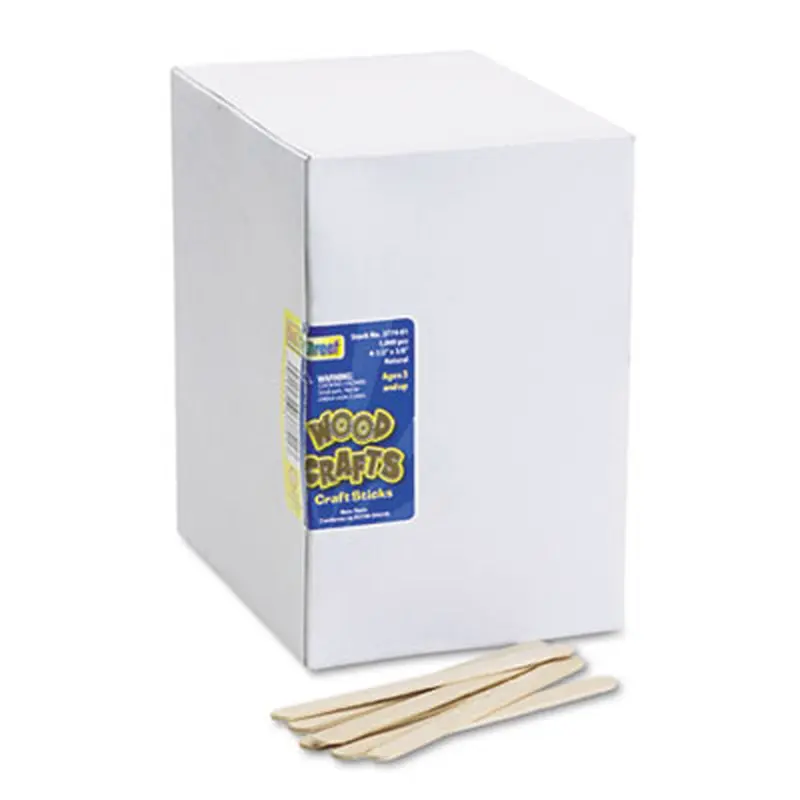 Economy Grade Natural Wood Craft Sticks, 4.5 x 0.38, 1,000/Box - Crafting Embellishments | Creativity Street