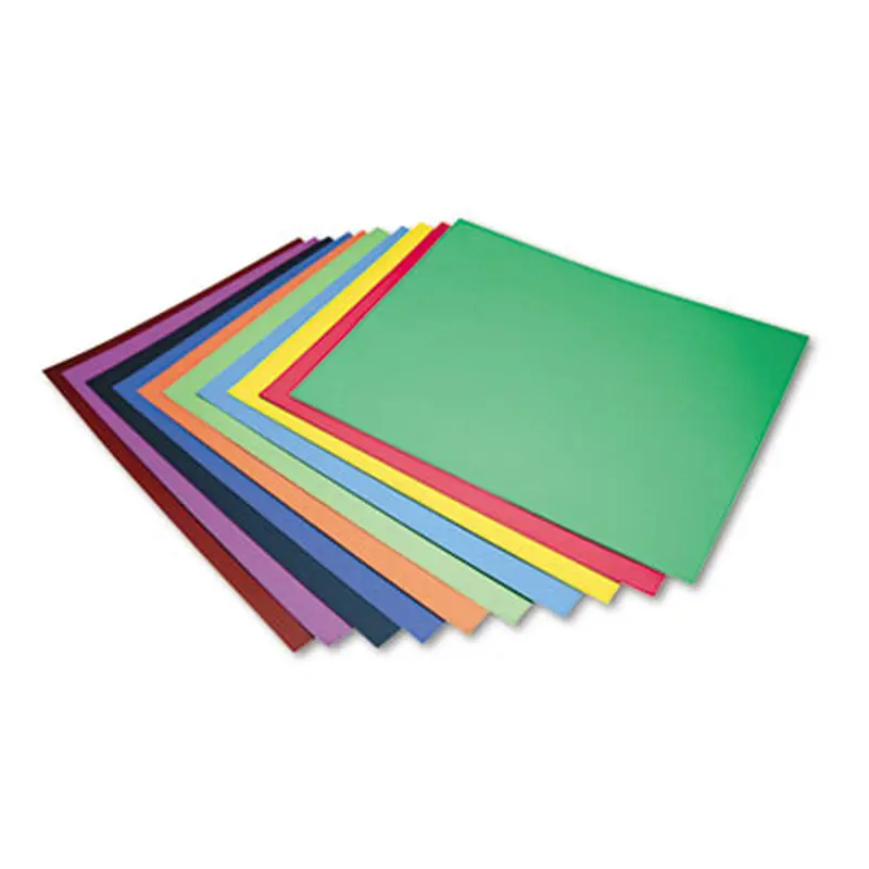 Four-Ply Railroad Board, 22 x 28, Assorted, 100/Carton - Art Boards & Construction Paper | Pacon