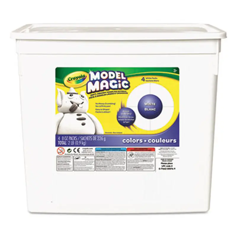 Model Magic Modeling Compound, 8 oz Packs, 4 Packs, White, 2 lbs - Clay | Crayola