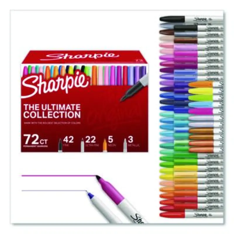 Permanent Markers Ultimate Collection Value Pack, Assorted Bullet Tips, Assorted Colors, 72/Set - Markers | Sharpie