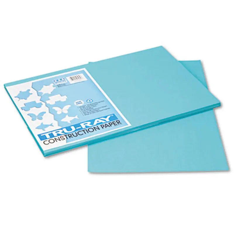 Tru-Ray Construction Paper, 76 lb Text Weight, 12 x 18, Turquoise, 50/Pack - Art & Design Paper | Pacon