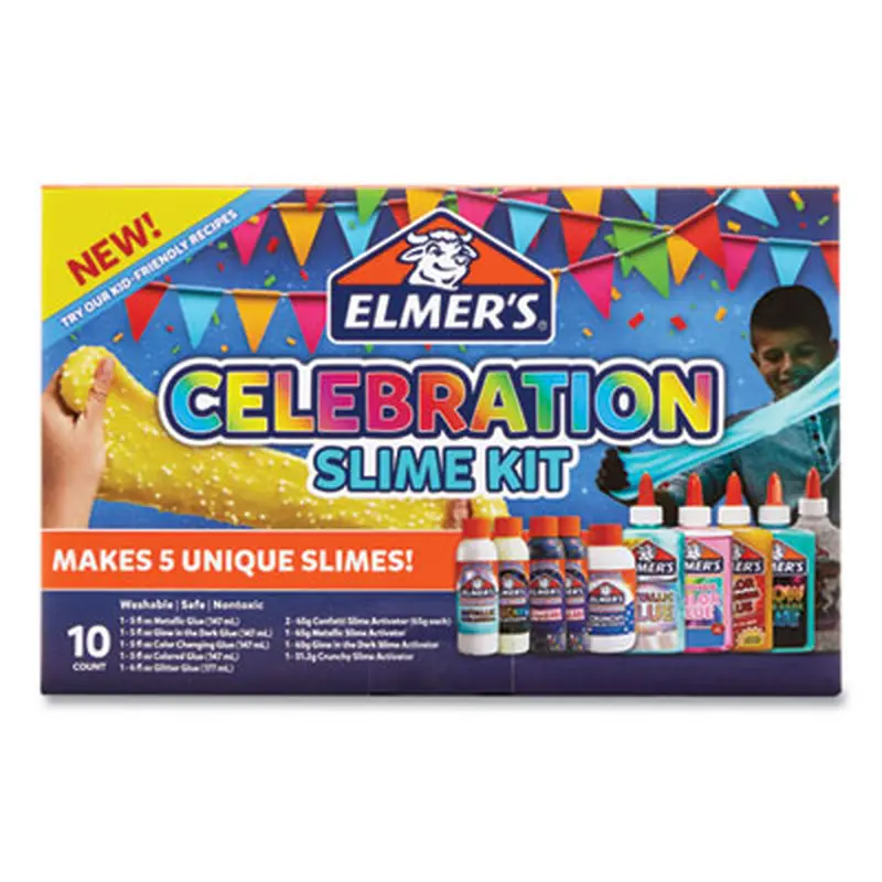 Slime Celebration Kit, 36.97 oz, Assorted Colors - Glue | Elmer's