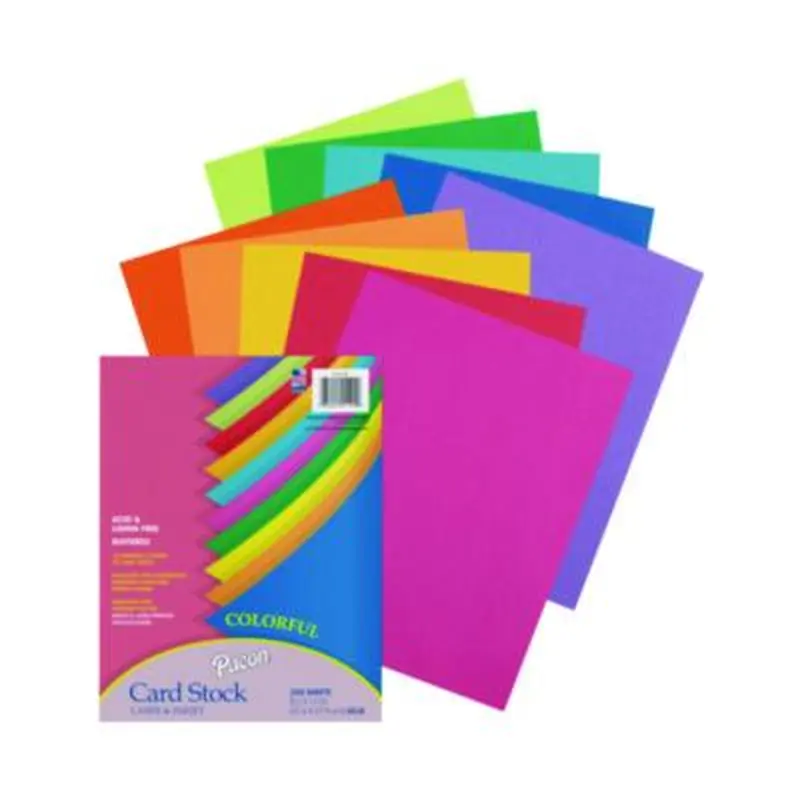 Array Card Stock, 65 lb Cover Weight, 8.5 x 11, Assorted Lively Colors, 250/Pack - Art & Design Paper | Pacon