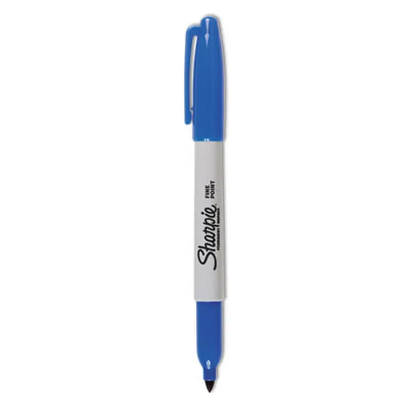 Fine Tip Permanent Marker Value Pack, Fine Bullet Tip, Blue, 36/Pack - Markers | Sharpie