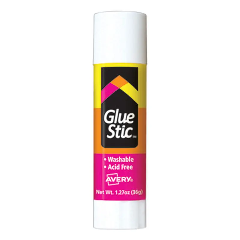 Permanent Glue Stic, 1.27 oz, Applies White, Dries Clear - Glue | Avery