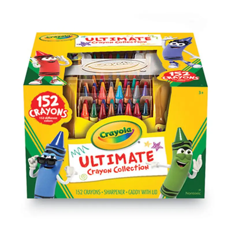 Ultimate Crayon Collection with Caddy and Sharpener, Regular Size, 0.31" x 3.63", 152 Assorted Colors, 152/Pack - Crayons | Crayola