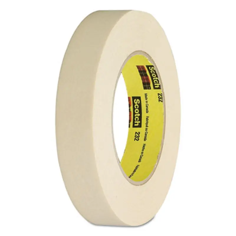 High-Performance Masking Tape 232, 3" Core, 12 mm x 55 m, Tan - Tape | Scotch