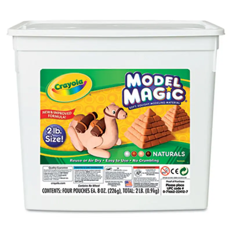 Model Magic Modeling Compound, 8 oz Packs, 4 Packs, Assorted Natural Colors, 2 lbs - Clay | Crayola
