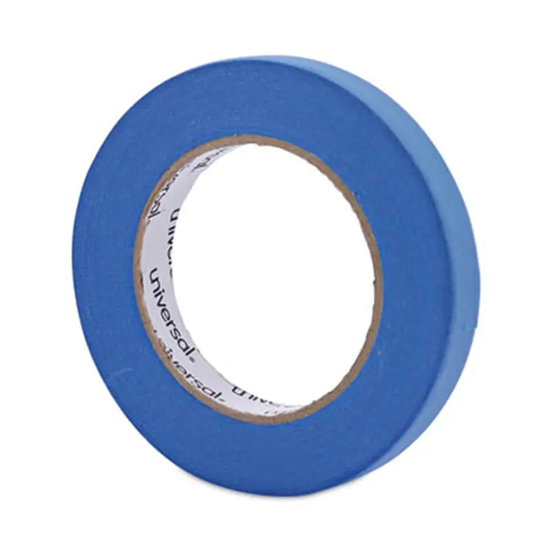 Premium Blue Masking Tape with UV Resistance, 3" Core, 18 mm x 54.8 m, Blue, 2/Pack - Tape | Universal