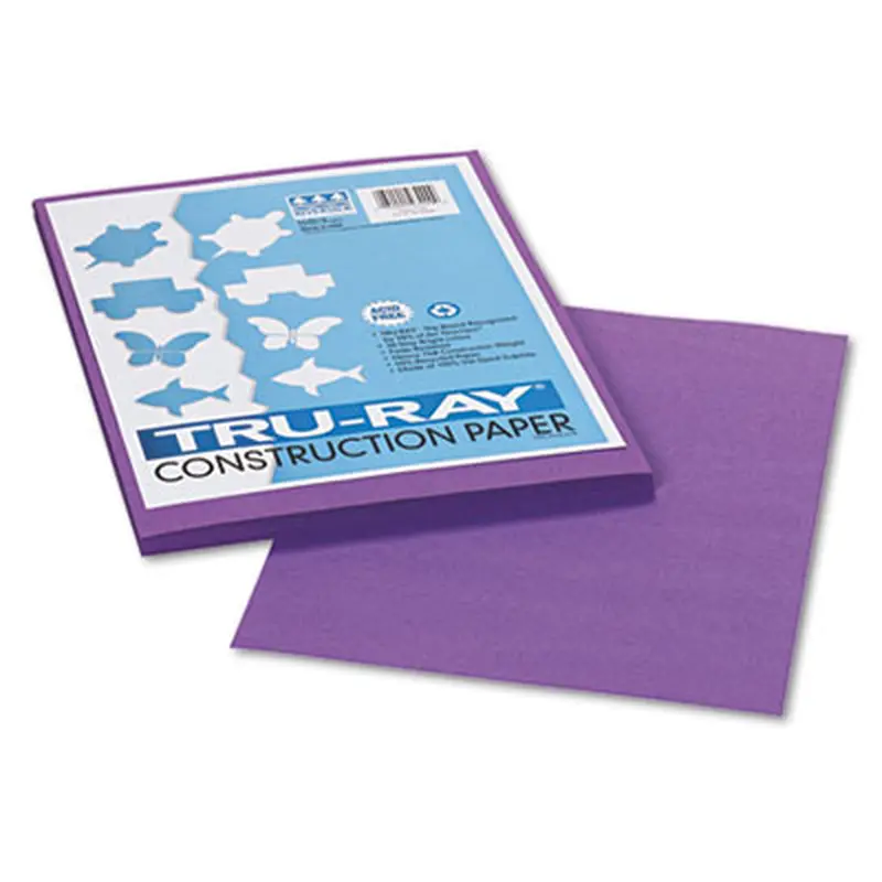 Tru-Ray Construction Paper, 76 lb Text Weight, 9 x 12, Violet, 50/Pack - Art & Design Paper | Pacon