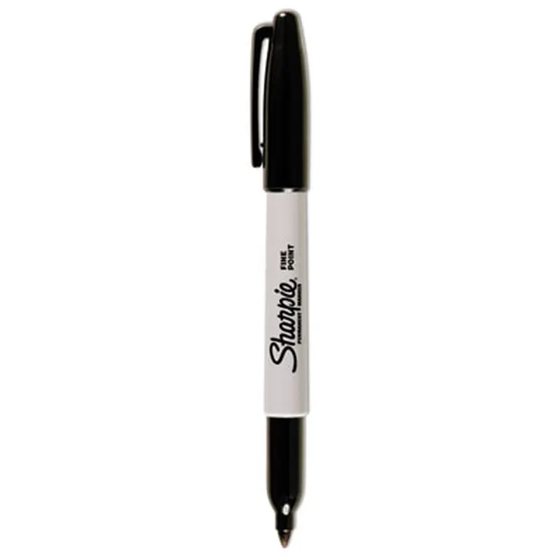 Fine Bullet Tip Permanent Marker, Black, Dozen - Markers | Sharpie