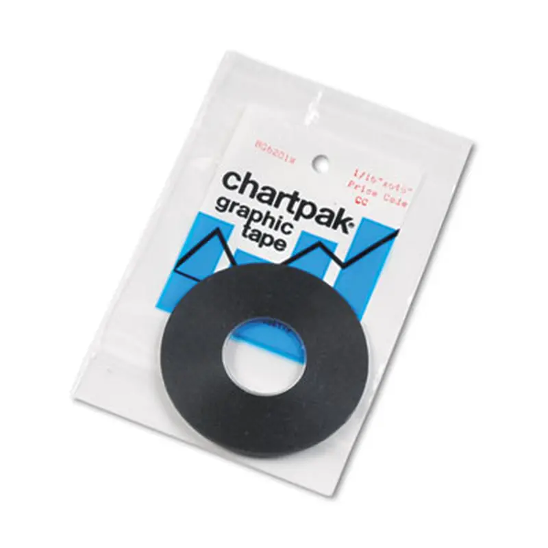 Graphic Chart Tapes, 1" Core, 0.06" x 54 ft, Matte Black - Crafting Tape | Chartpak