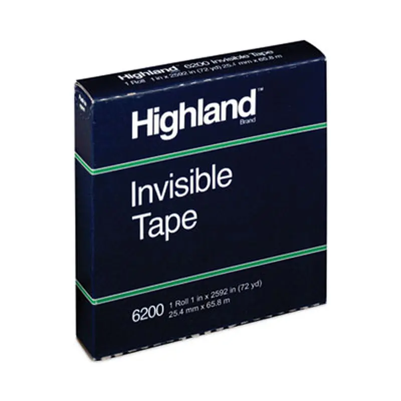 Invisible Permanent Mending Tape, 3" Core, 1" x 72 yds, Clear - Tape | Highland