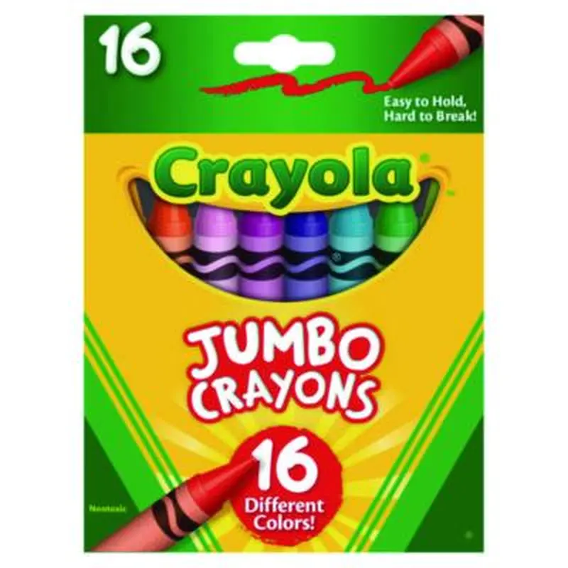 Jumbo Crayola Crayons, Jumbo Size, 0.56" x 5", 16 Assorted Colors, 16/Box - Crayons | Crayola
