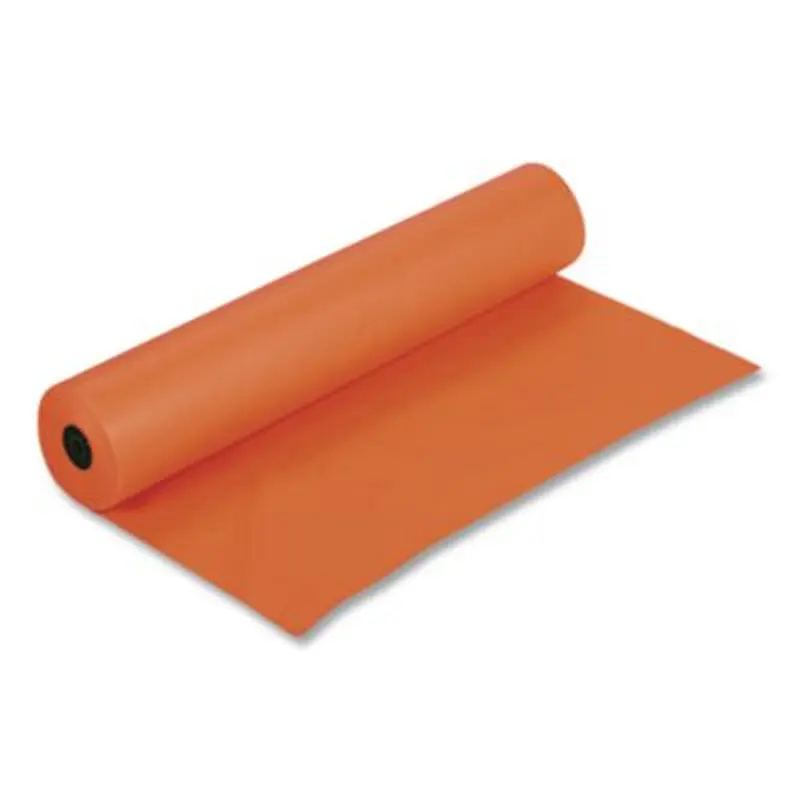 Rainbow Duo-Finish Colored Kraft Paper, 35 lb Wrapping Weight, 36" x 1,000 ft, Orange - Art & Design Paper | Pacon