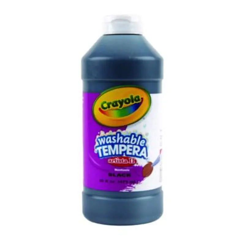 Artista II Washable Tempera Paint, Black, 16 oz Bottle - Paint | Crayola