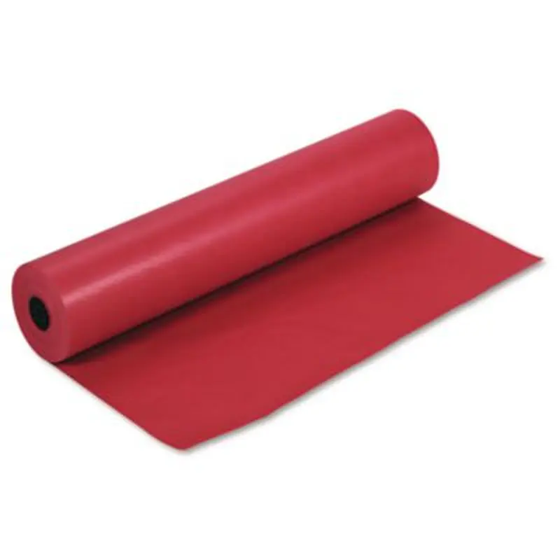 Rainbow Duo-Finish Colored Kraft Paper, 35 lb Wrapping Weight, 36" x 1,000 ft, Scarlet - Art & Design Paper | Pacon