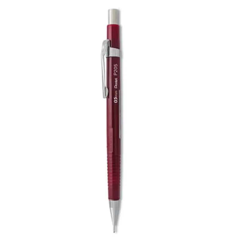 Sharp Mechanical Pencil, 0.5 mm, HB (#2), Black Lead, Burgundy Barrel - Pencils | Pentel