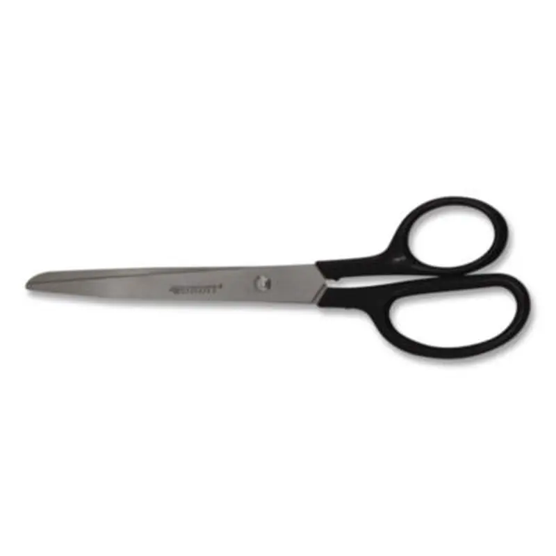 Design Line Straight Stainless Steel Scissors, 8" Long, 3.13" Cut Length, Straight Black Handle - Scissors | Westcott