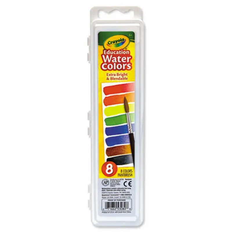 Watercolors, 8 Assorted Colors, Palette Tray - Paint | Crayola