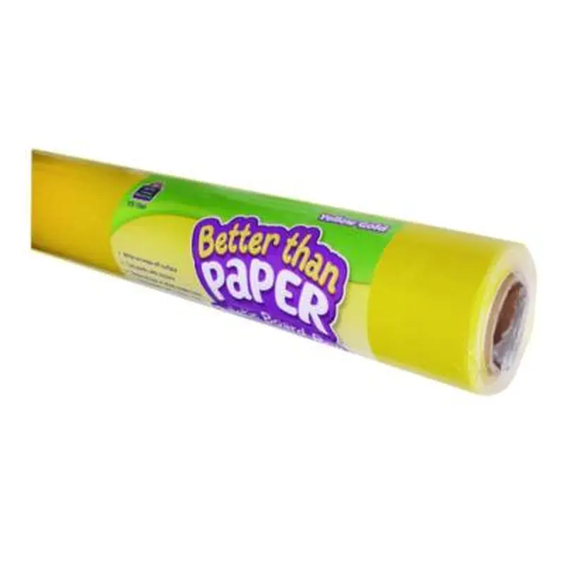 Better Than Paper Bulletin Board Roll, 4 ft x 12 ft, Yellow Gold - Art & Design Paper | Teacher Created Resources