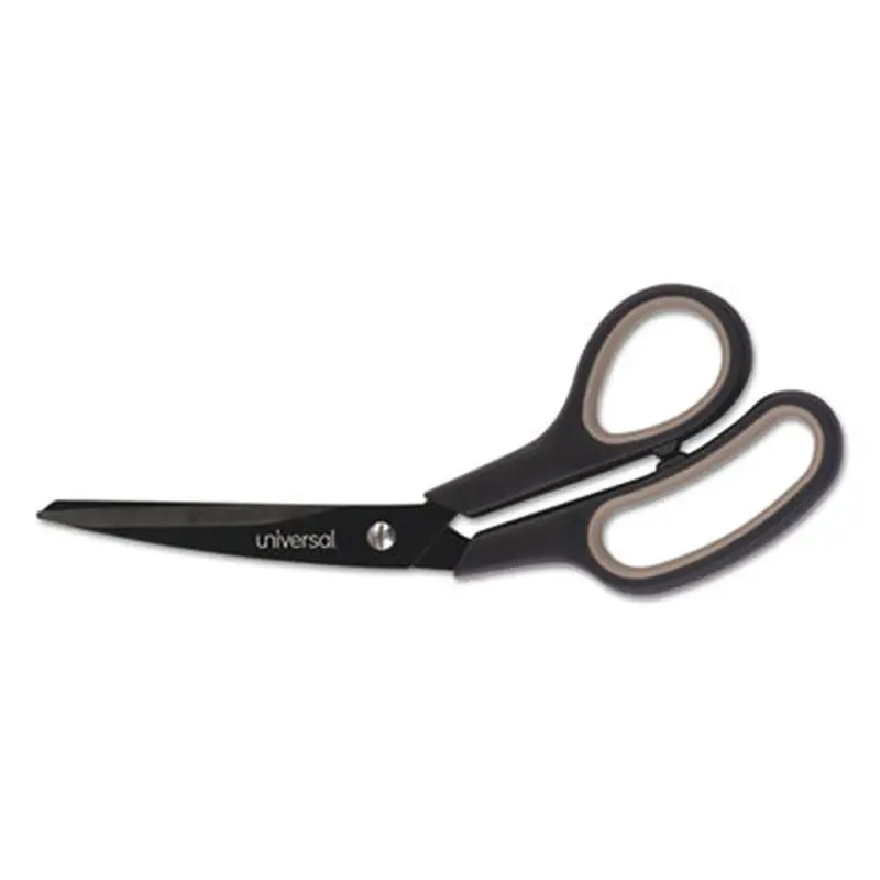 Industrial Carbon Blade Scissors, 8" Long, 3.5" Cut Length, Crane-Style Black/Gray Handle - Scissors | Universal