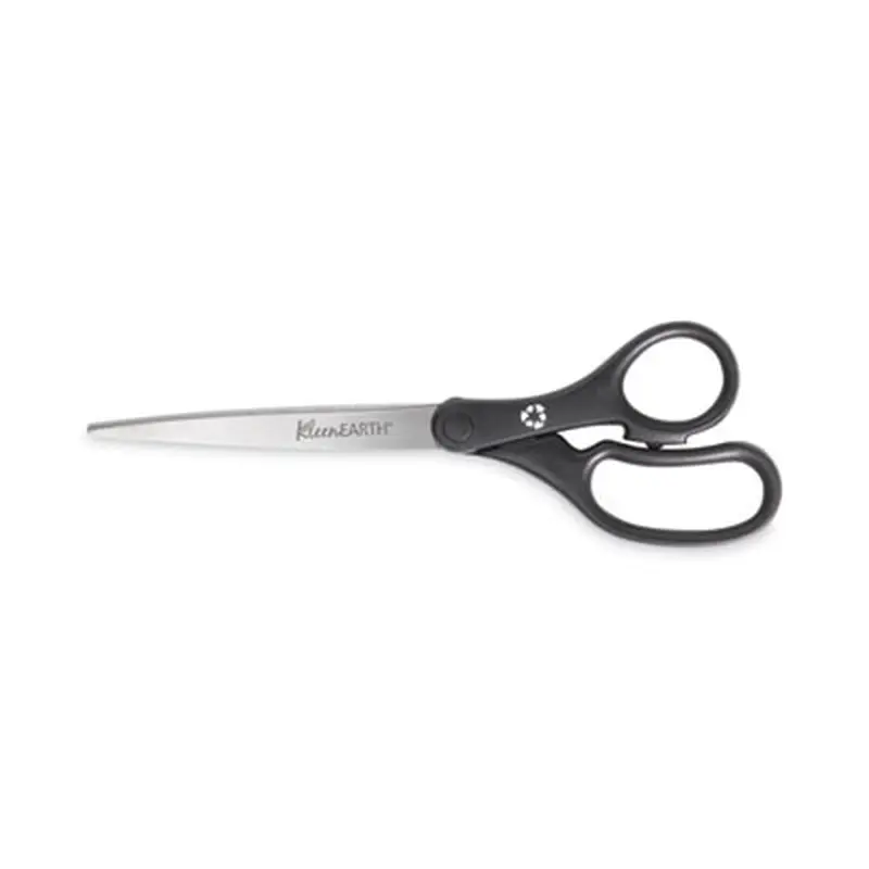 KleenEarth Basic Plastic Handle Scissors, 9" Long, 4.25" Cut Length, Straight Black Handle - Scissors | Westcott