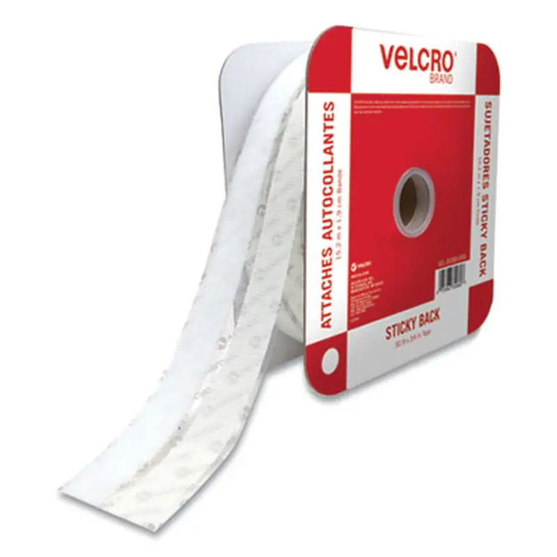 Sticky-Back Fasteners, Removable Adhesive, 0.75" x 50 ft, White - Hook & Loop Fasteners | VELCRO Brand