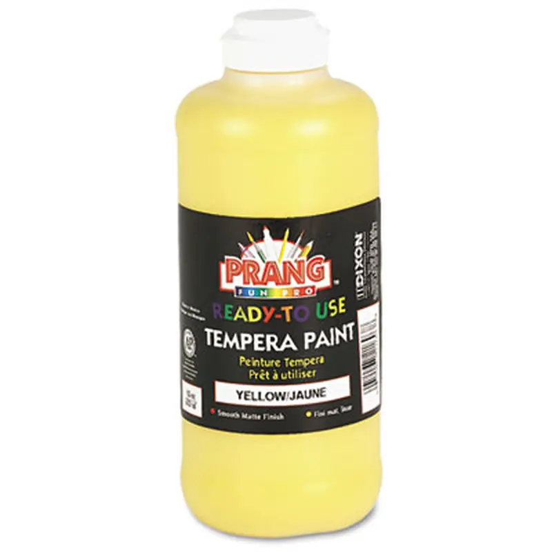 Ready-to-Use Tempera Paint, Yellow, 16 oz Dispenser-Cap Bottle - Paint | Prang