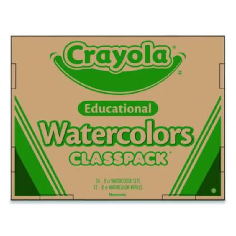 Watercolors, 8 Assorted Colors, Palette Tray, 36/Carton - Paint | Crayola