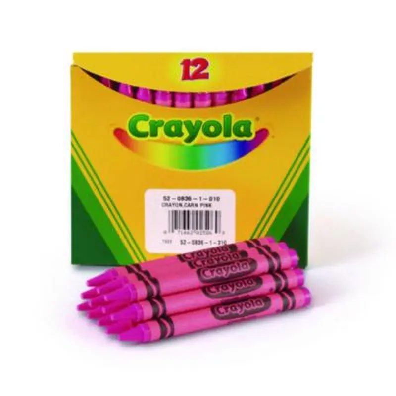 Bulk Crayons, Regular Size, 0.31" x 3.63", Carnation Pink, 12/Box - Crayons | Crayola
