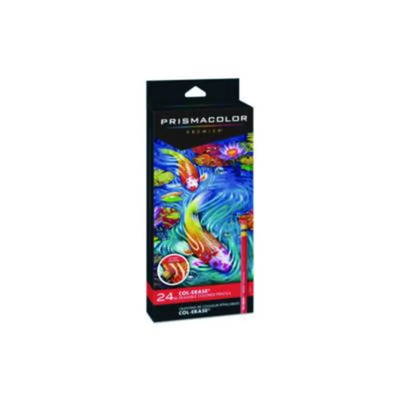Col-Erase Pencil with Eraser, 0.7 mm, 2B, Assorted Lead and Barrel Colors, 24/Pack - Pencils | Prismacolor
