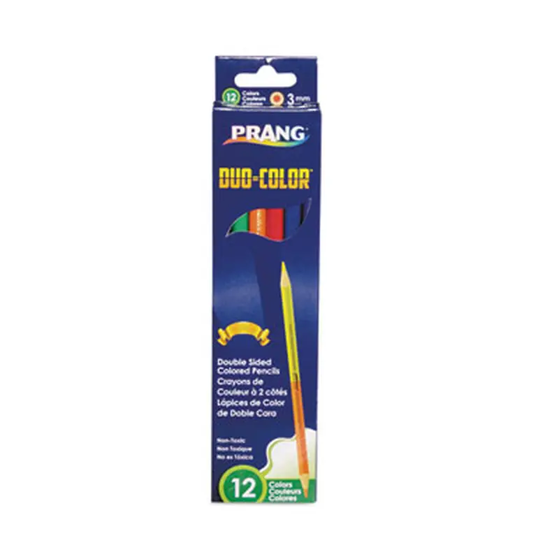 Duo-Color Colored Pencil Sets, 3 mm, Assorted Lead and Barrel Colors, 6/Pack - Pencils | Prang