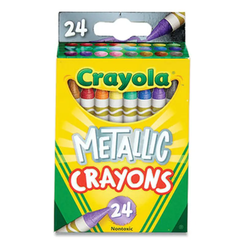 Metallic Crayons, Regular Size, 24 Assorted Colors, 24/Pack - Crayons | Crayola