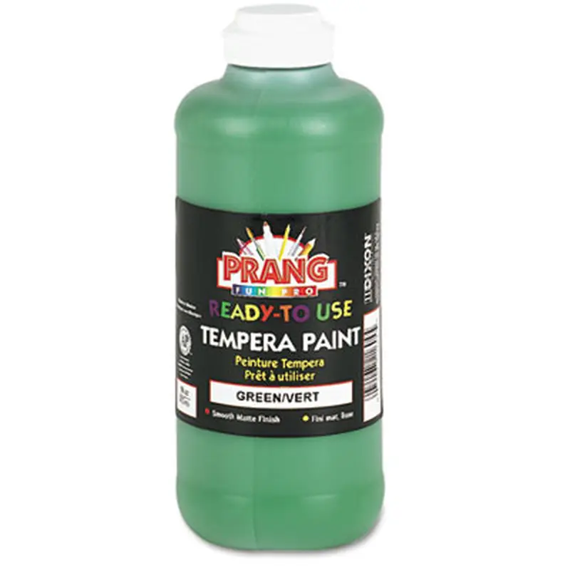Ready-to-Use Tempera Paint, Green, 16 oz Dispenser-Cap Bottle - Paint | Prang