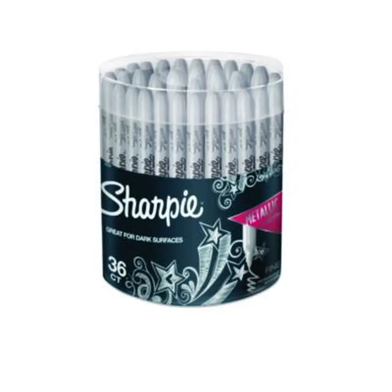 Metallic Fine Point Permanent Markers, Metallic Silver, 36/Pack - Markers | Sharpie