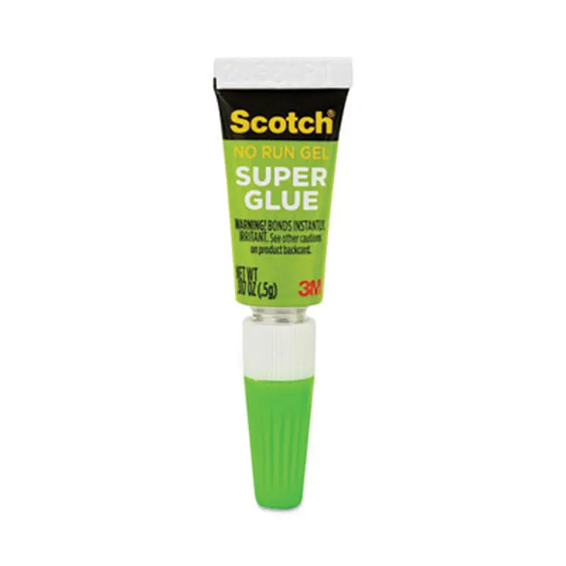 Single Use Super Glue No-Run Gel, 0.02 oz, Dries Clear, 4/Pack - Glue | Scotch