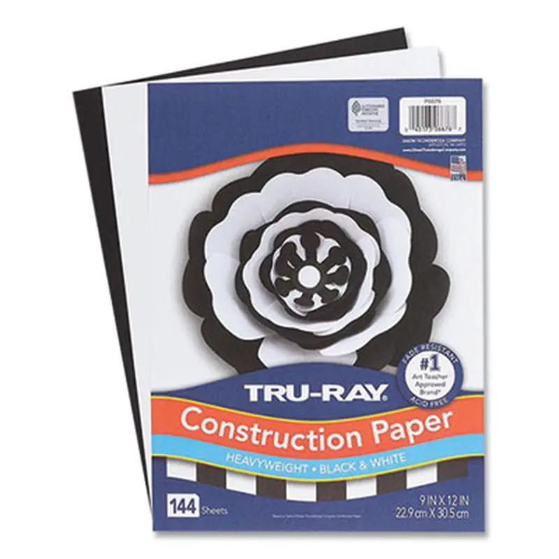 Tru-Ray Construction Paper, 76 lb Text Weight, 9 x 12, Assorted Colors, 144/Pack - Art & Design Paper | Pacon