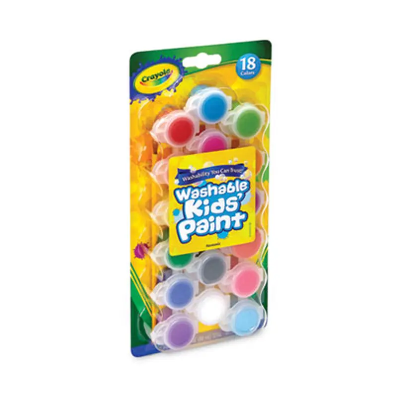 Washable Paint, 18 Assorted Colors, Interconnected 3 oz Cups - Paint | Crayola