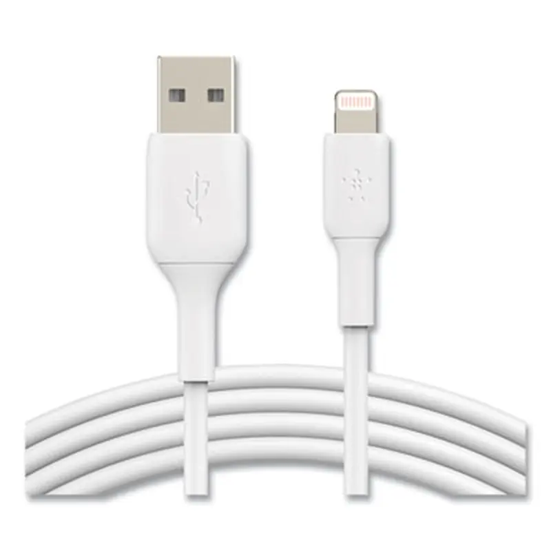 BOOST CHARGE Apple Lightning to USB-A ChargeSync Cable, 9.8 ft, White - Adapters/Chargers | Belkin