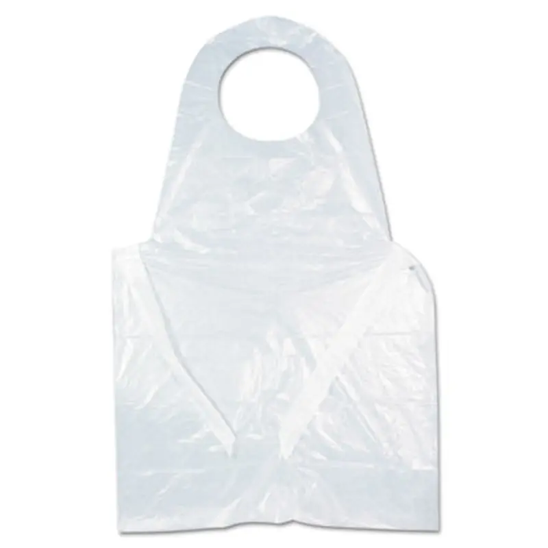Heavyweight Poly Aprons, 28 x 46, 1 mil, One Size Fits All, White, 500/Carton - Smocks & Aprons | AmerCareRoyal