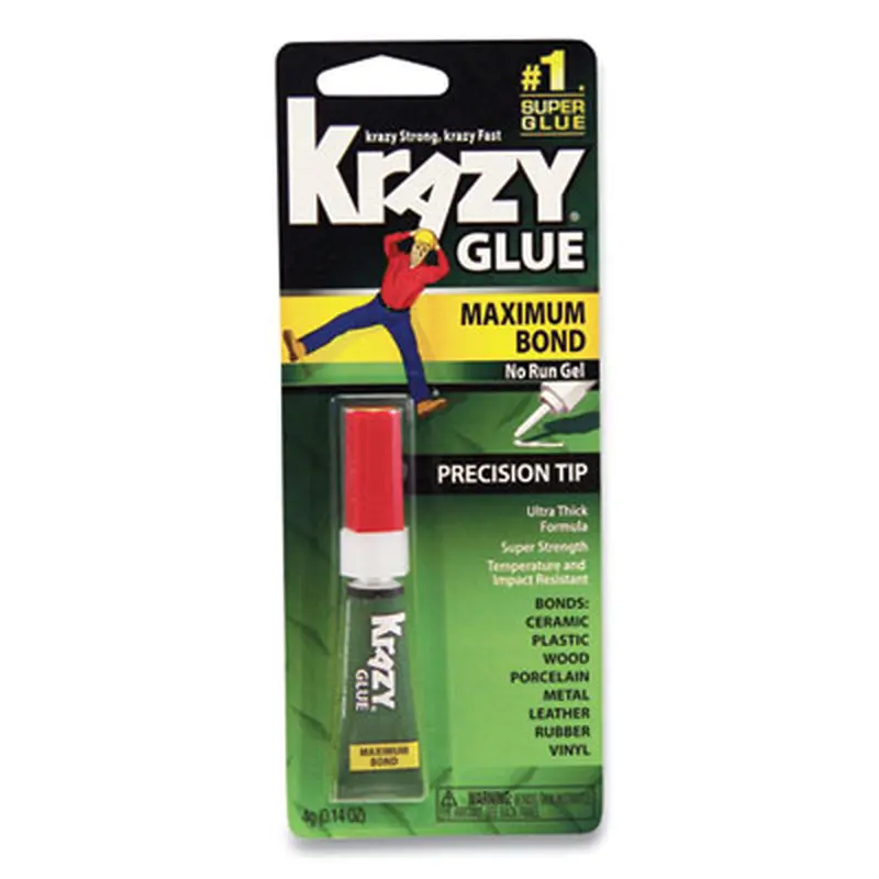 Maximum Bond Krazy Glue, Precision Tip, 0.14 oz, Dries Clear - Glue | Krazy Glue