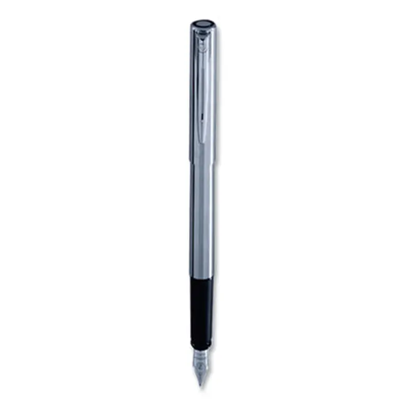 Allure Fountain Pen, Fine Point , Blue Ink, Silver/Black Barrel - Pens | Waterman