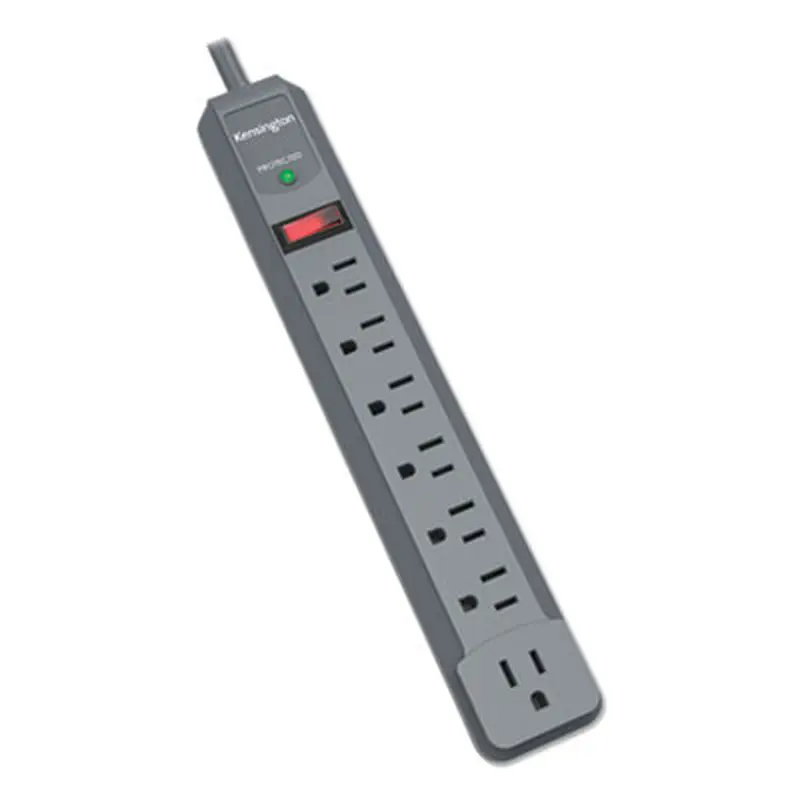 Guardian Premium Surge Protector, 7 AC Outlets, 6 ft Cord, 540 J, Gray - Surge Protectors | Kensington