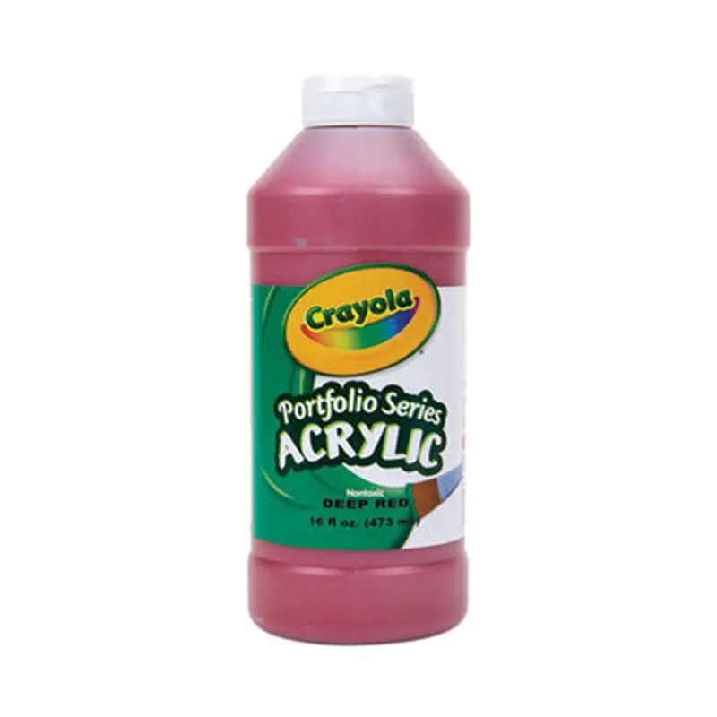 Portfolio Series Acrylic Paint, Deep Red, 16 oz Bottle - Paint | Crayola