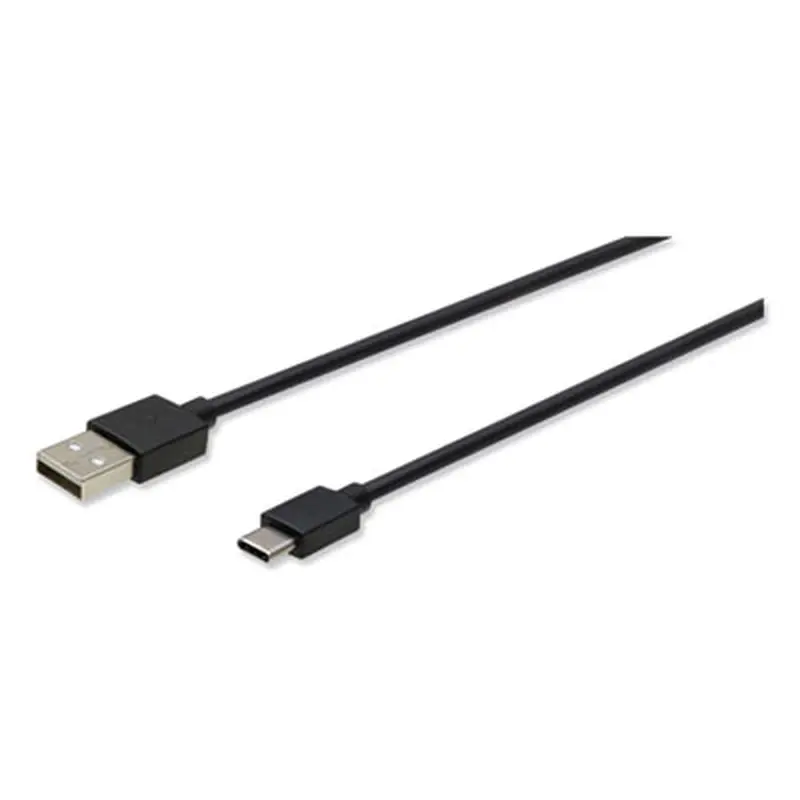 USB to USB-C Cable, 10 ft, Black - Adapters/Chargers | Innovera